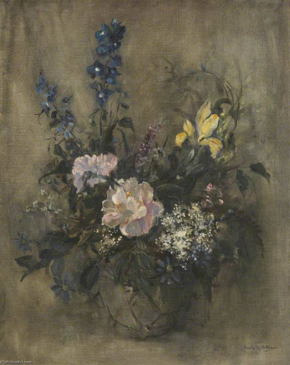 Delphiniums And Peonies — Emily Murray Paterson
