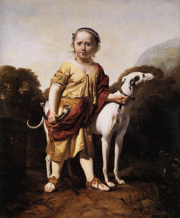 Portrait Of A Girl As A Huntress — Caesar Van Everdingen