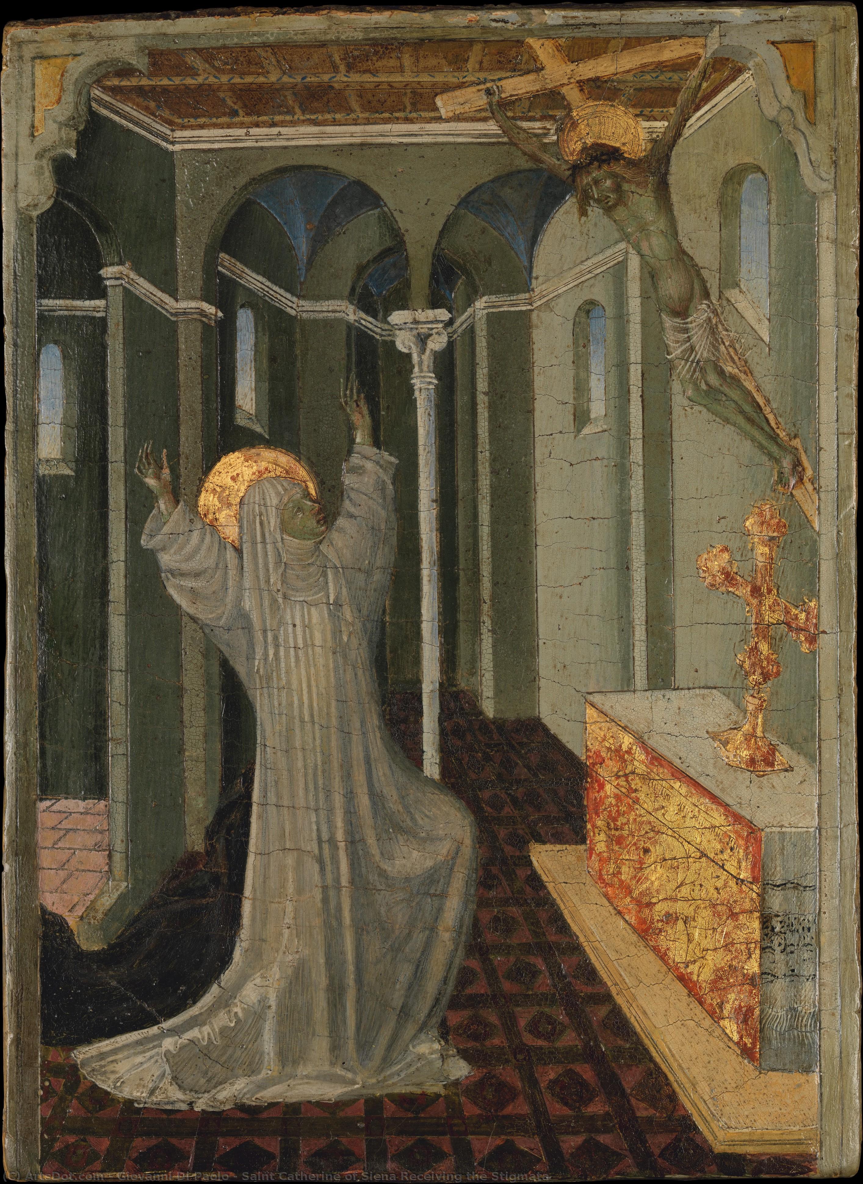 Santa Catalina De Siena Recibiendo Los Estigmas — Giovanni Di Paolo