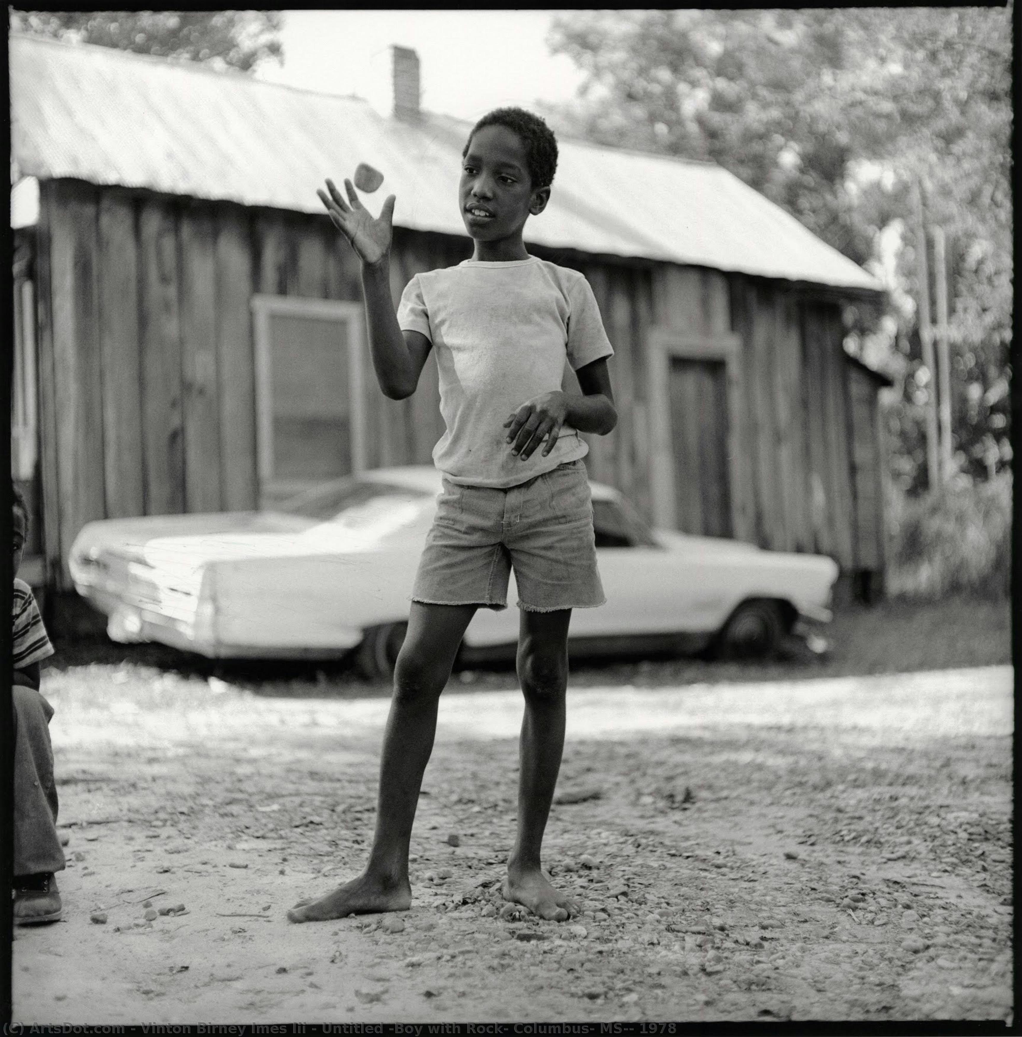 Untitled (boy With Rock, Columbus, Ms), 1978 — Vinton Birney Imes Iii