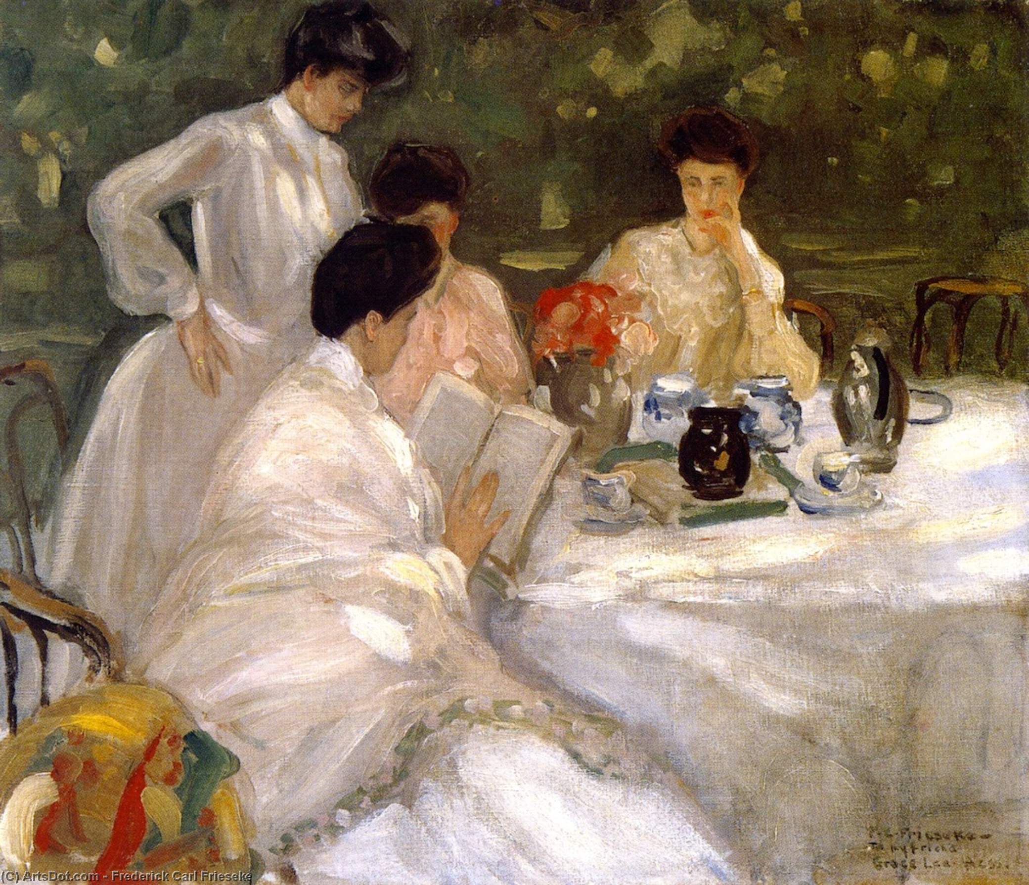 Le Thé Au Jardin (also Known As Tea In The Garden) — Frederick Carl Frieseke