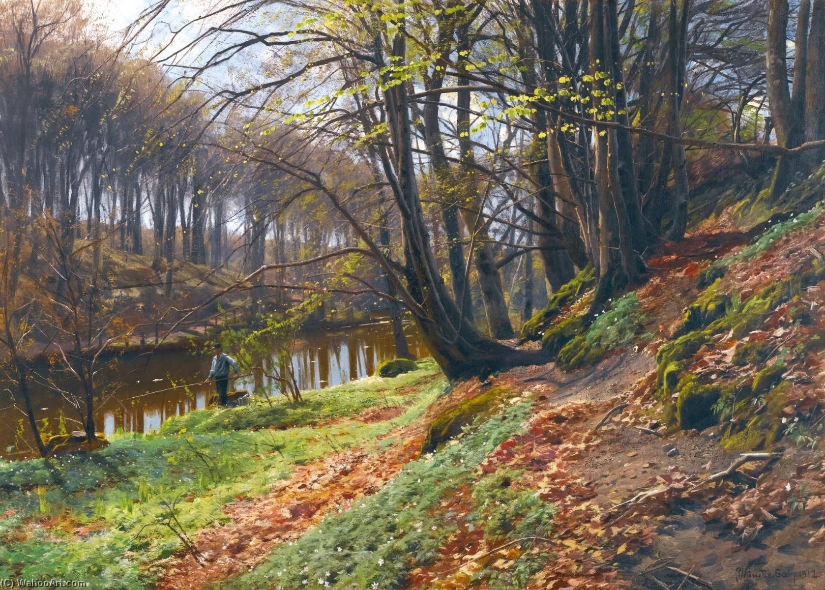 Spring Landscape At S Oslash By — Peder Mørk Mønsted