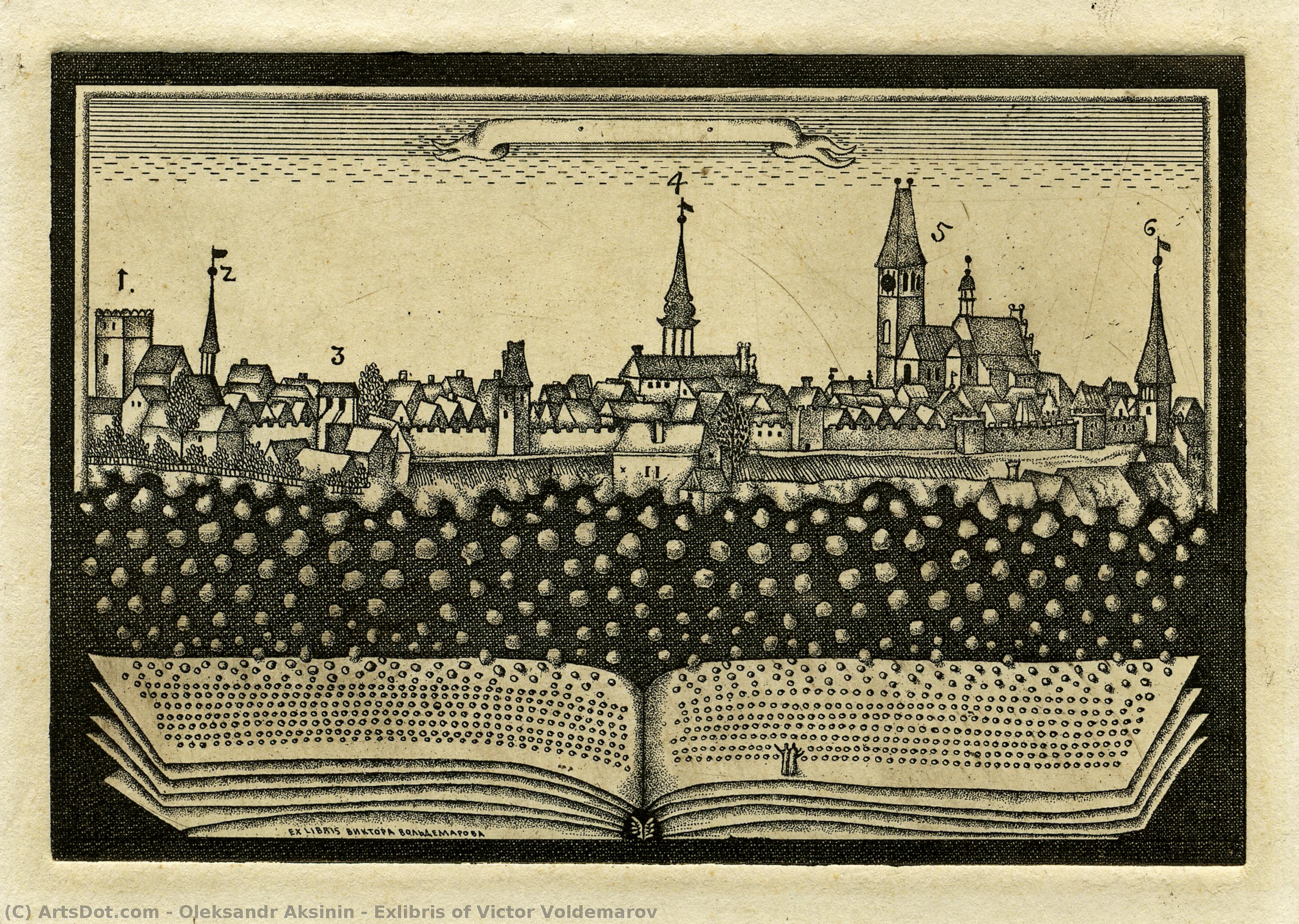 Exlibris Of Victor Voldemarov — Oleksandr Aksinin