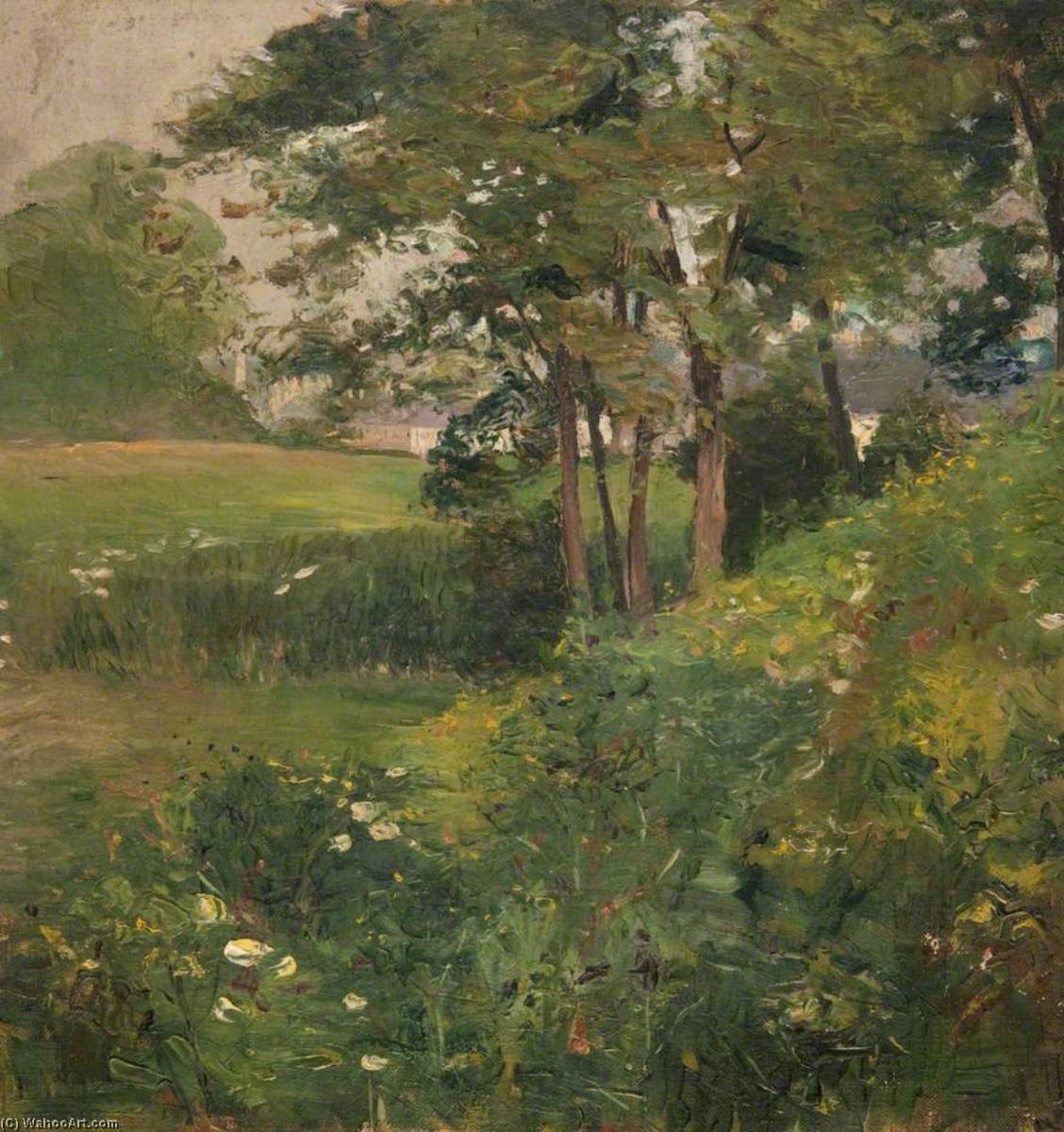 Country Showing The Edge Of A Village — John Elliot Maguire