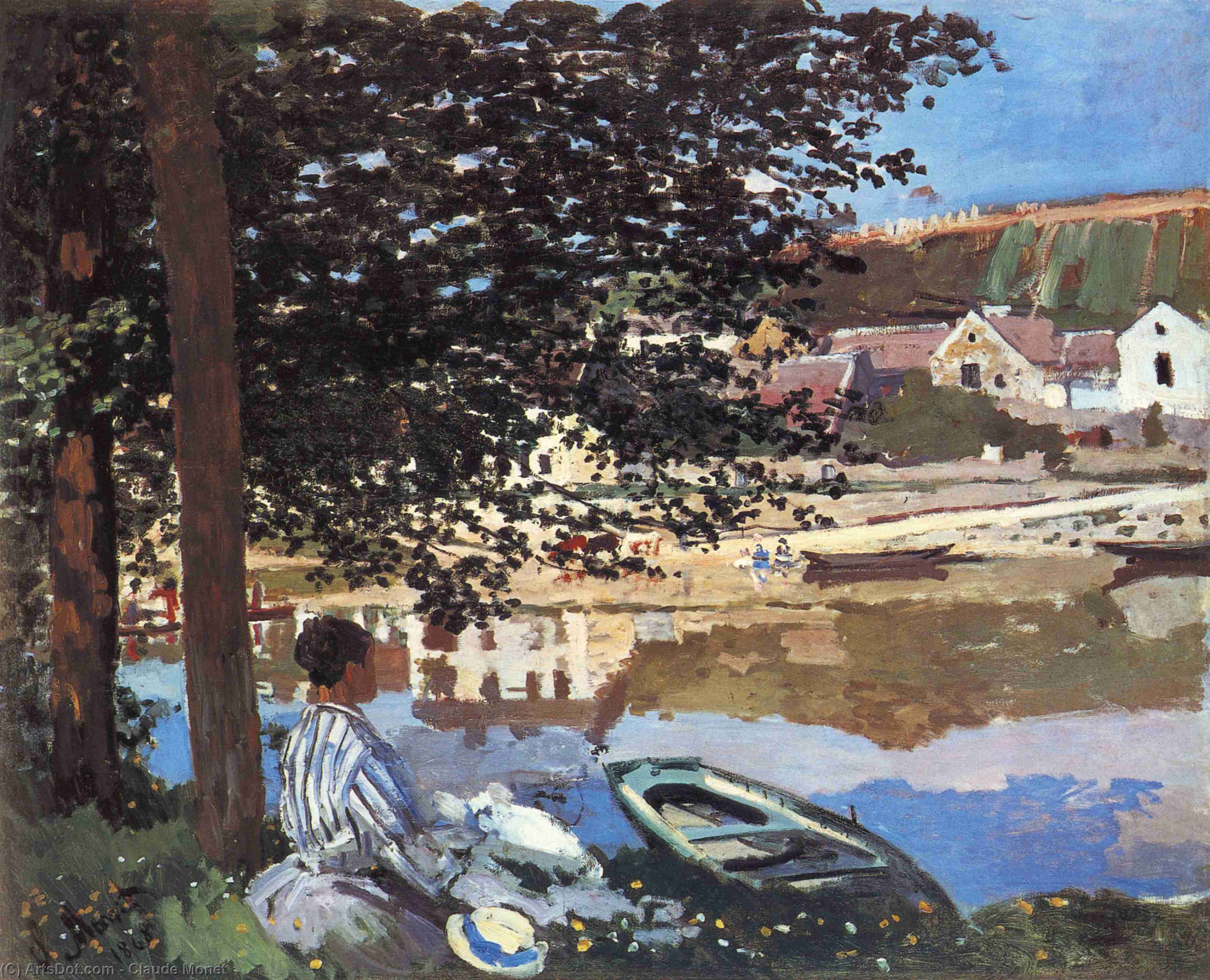 River Scene At Bennecourt — Claude Monet