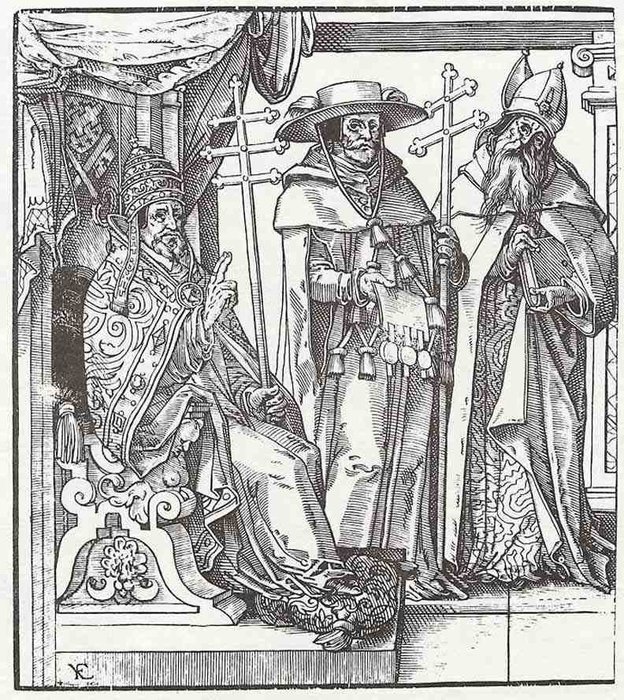 The Church Hierarchy, Pope, Cardinal, Archbishop — Tobias Stimmer