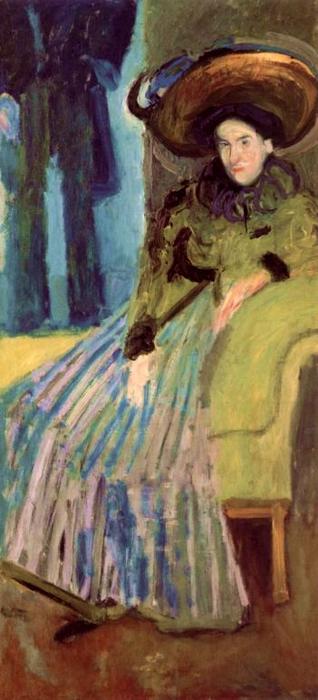 Seated Woman In Green Dress — Richard Gerstl