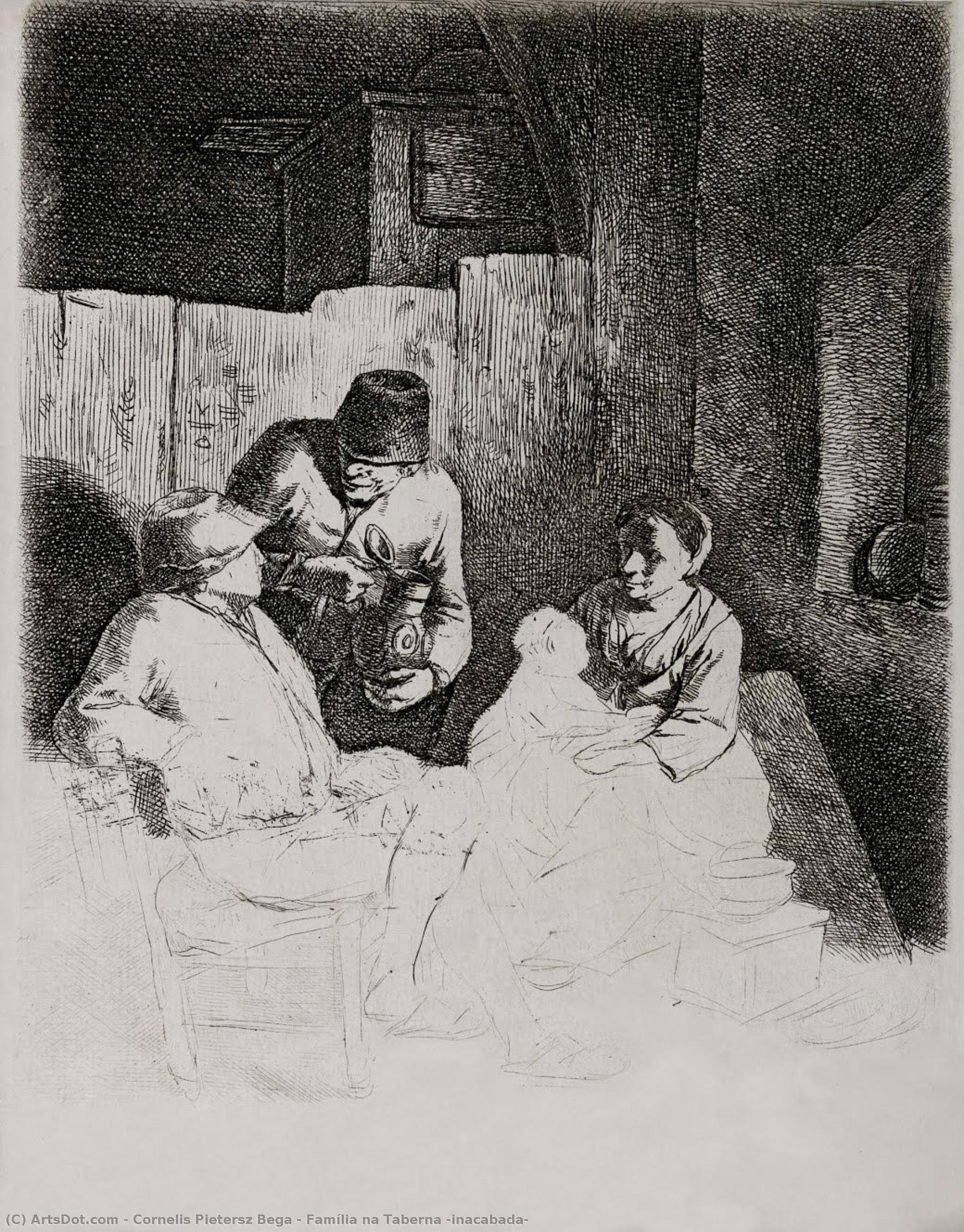 Família Na Taberna (inacabada) — Cornelis Pietersz Bega