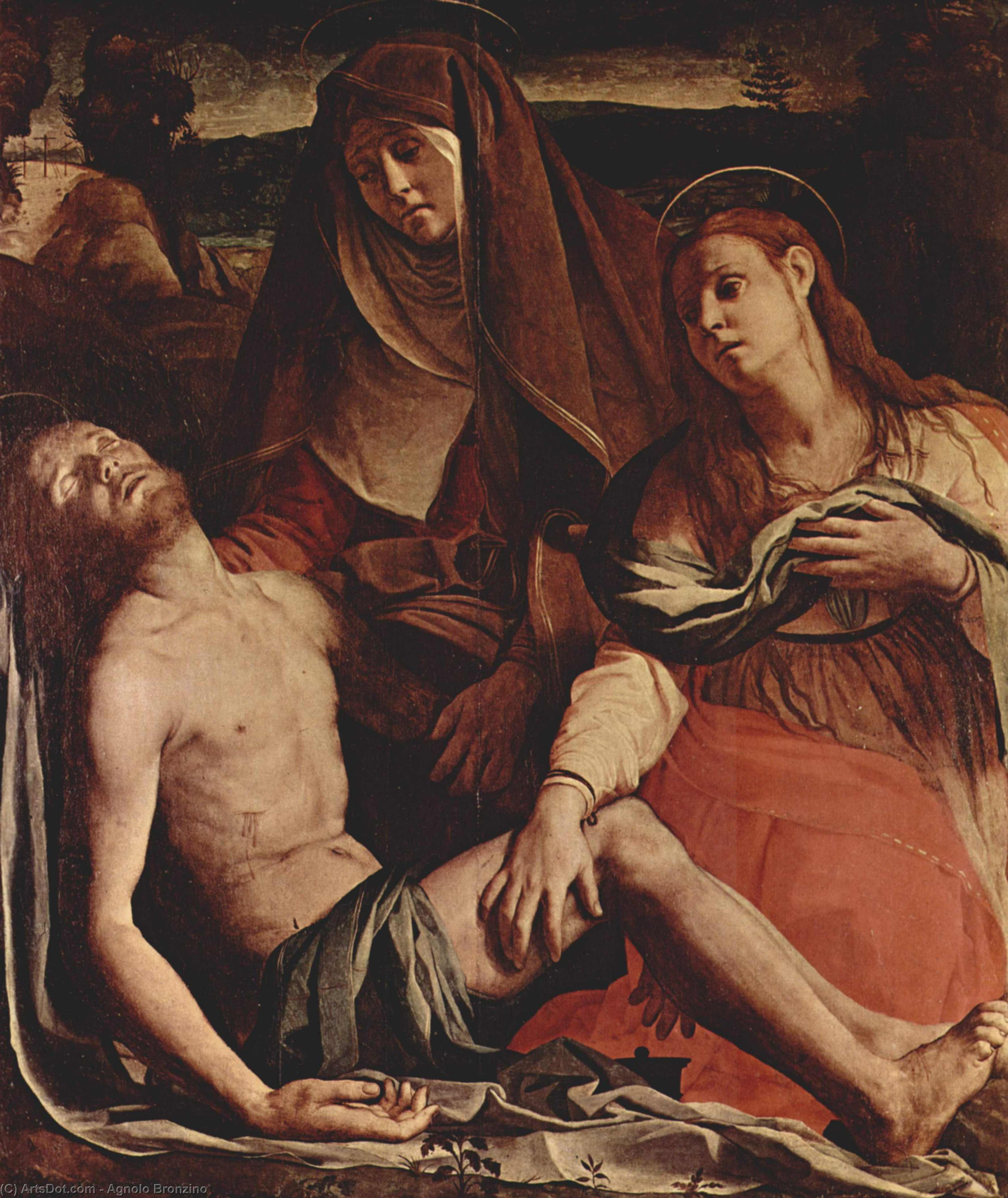 The Dead Christ With The Virgin And St. Mary Magdalene — Agnolo Bronzino