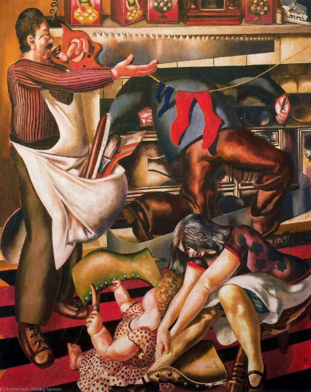 Workmen In The House — Sir Stanley Spencer