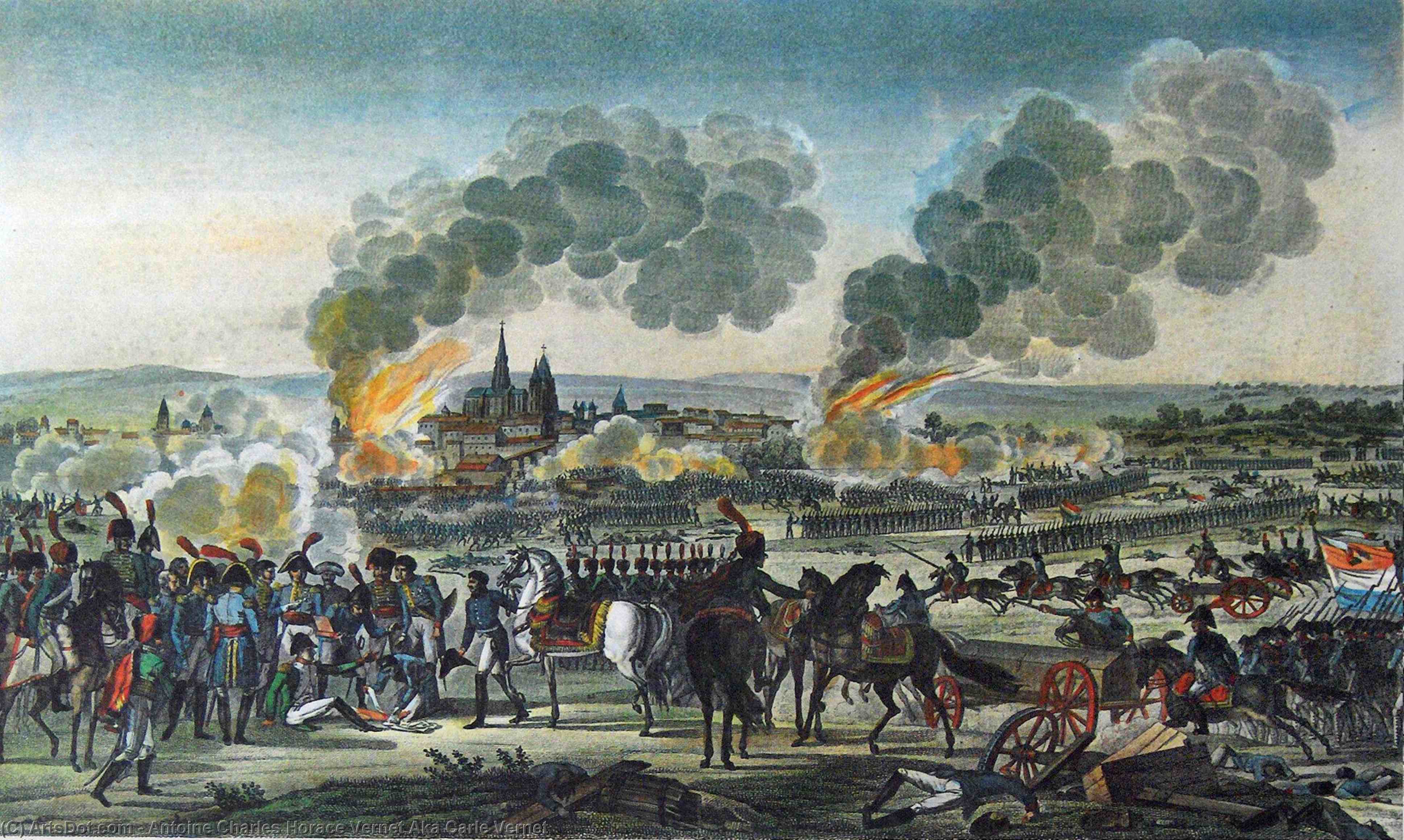 Napoleon Wounded At The Battle Of Ratisbon — Antoine Charles Horace Vernet Aka Carle Vernet
