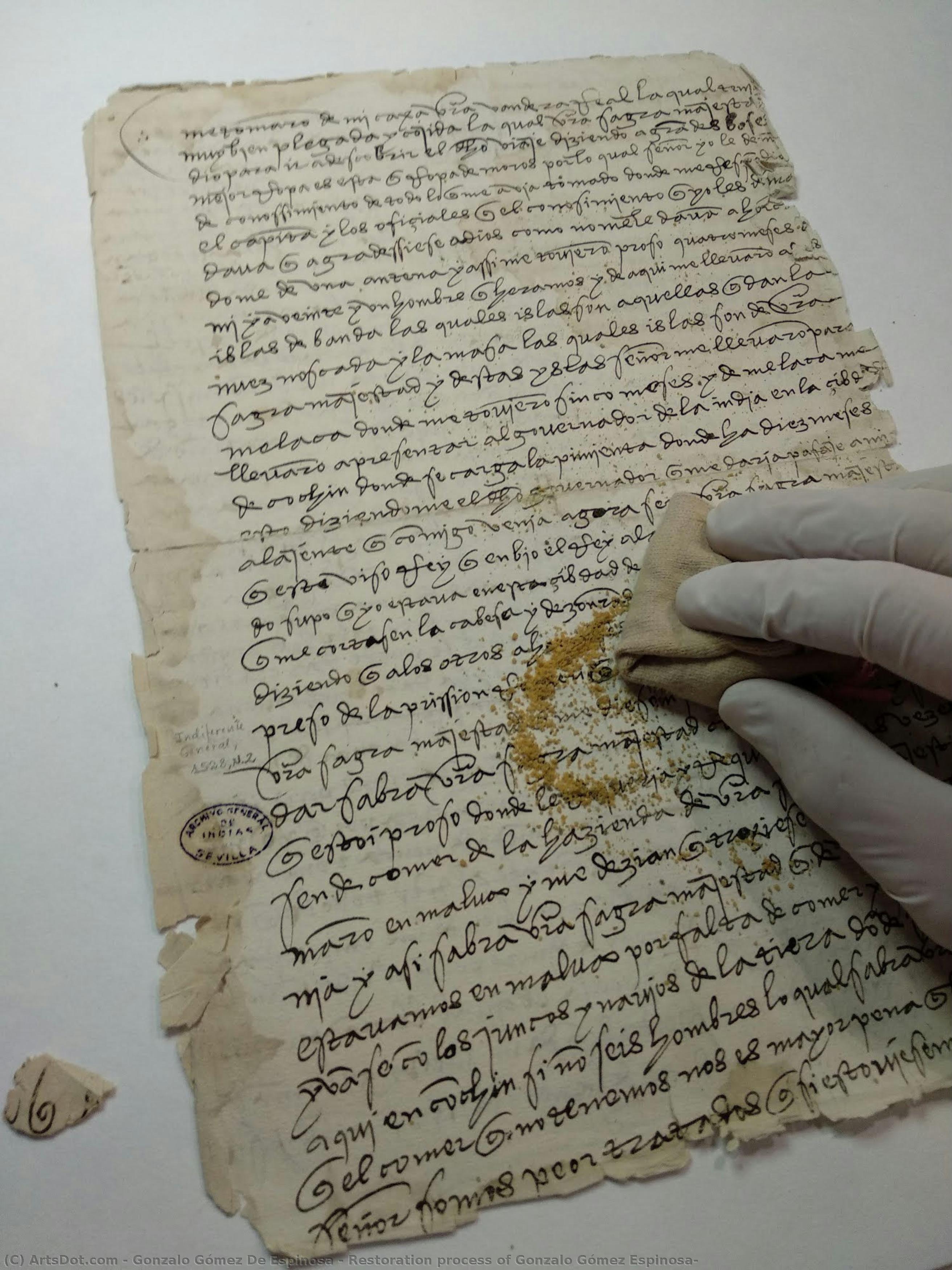 Restoration Process Of Gonzalo Gómez Espinosa — Gonzalo Gómez De Espinosa