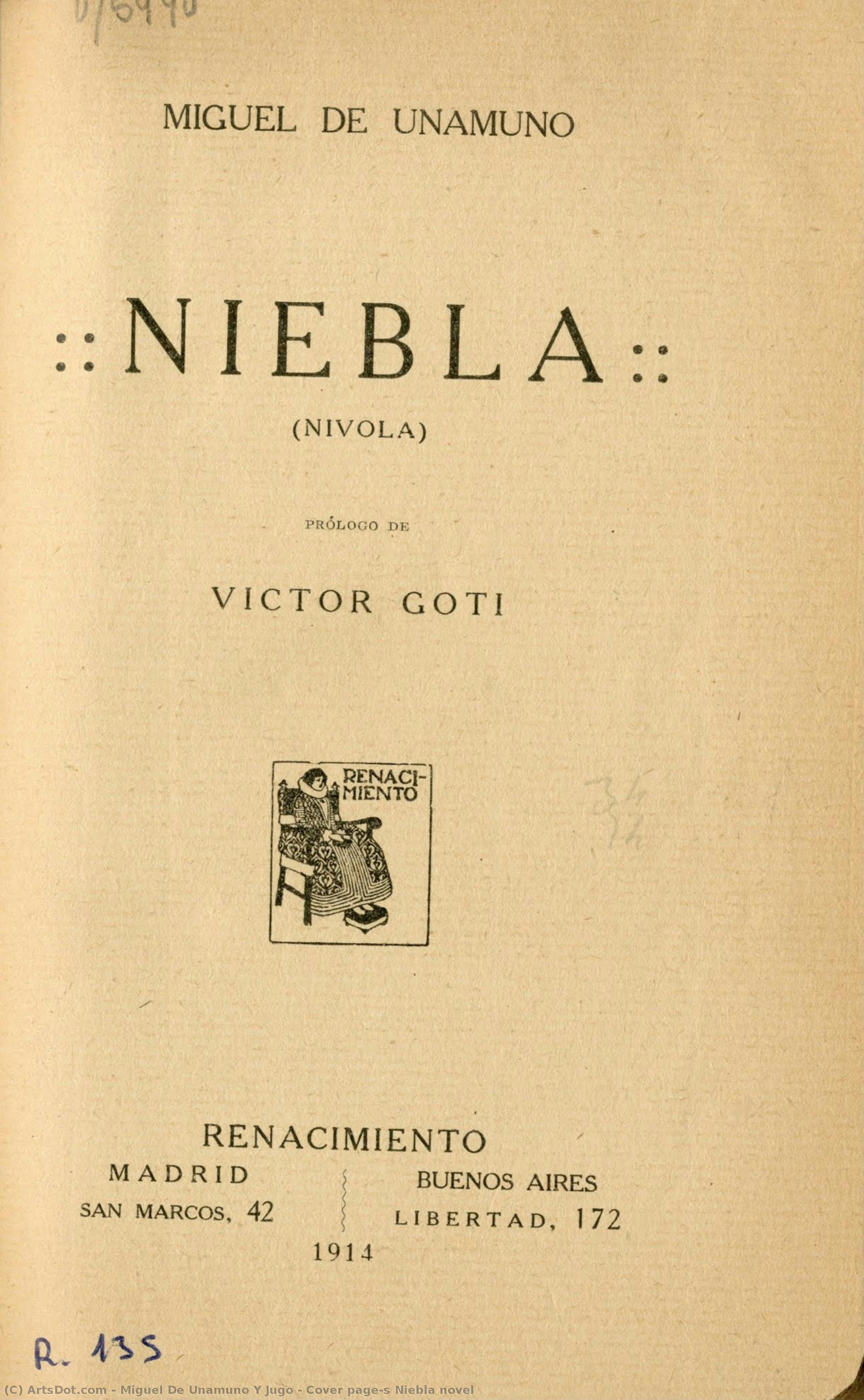 Cover Page´s Niebla Novel — Miguel De Unamuno