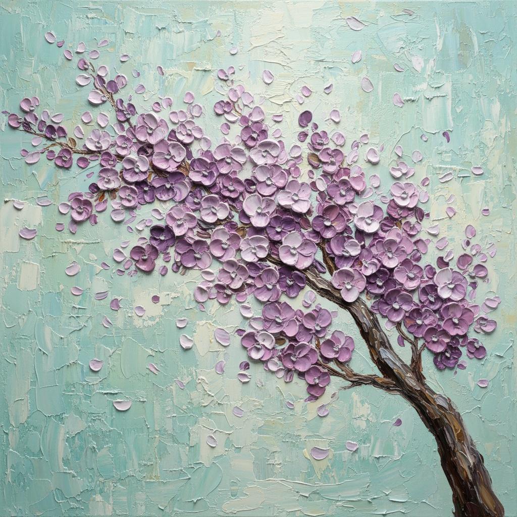 Ephemeral Lavender Drift: A Sculptural Study Of Serene Springtime Descent — David Moreau
