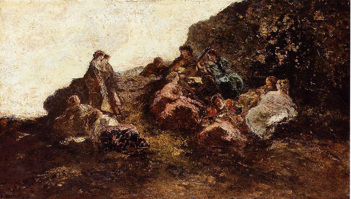 Gathering Of Elegant Women — Adolphe Joseph Thomas Monticelli