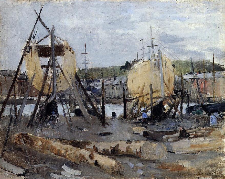 Boats Under Construction — Berthe Morisot