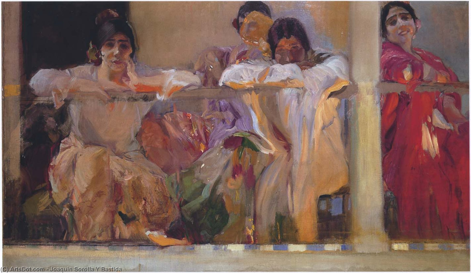 Artist's Patio, Cafe Novedades, Seville — Joaquín Sorolla Y Bastida