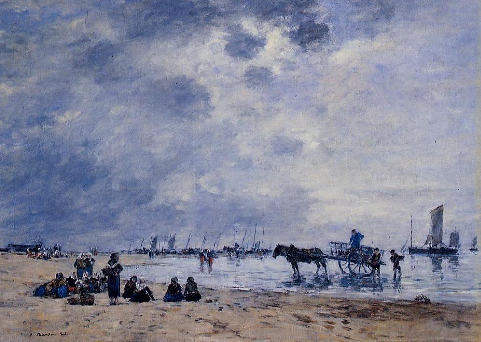 Berck, The Arrival Of The Fishing Boats — Eugène Louis Boudin