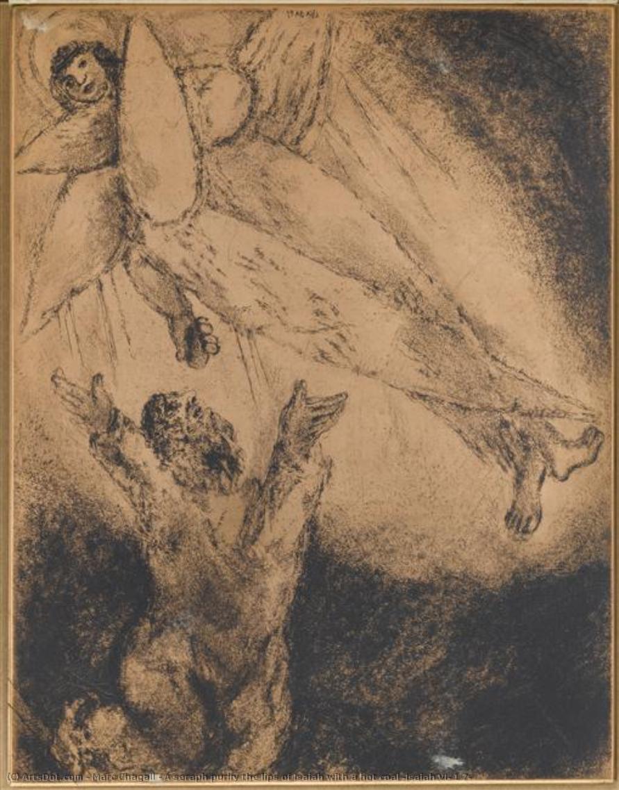 A Seraph Purify The Lips Of Isaiah With A Hot Coal (isaiah Vi, 1 7) — Marc Chagall