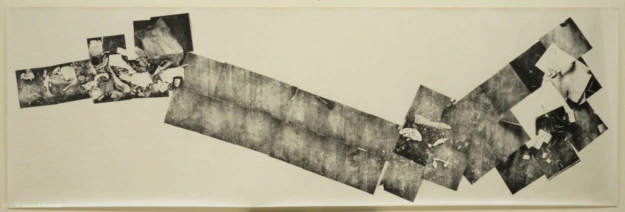 Composite Photo Of Two Messes On The Studio Floor — Bruce Nauman