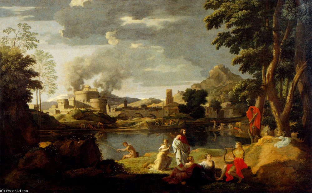 Landscape With Orpheus And Eurydice — Николай Пуссен