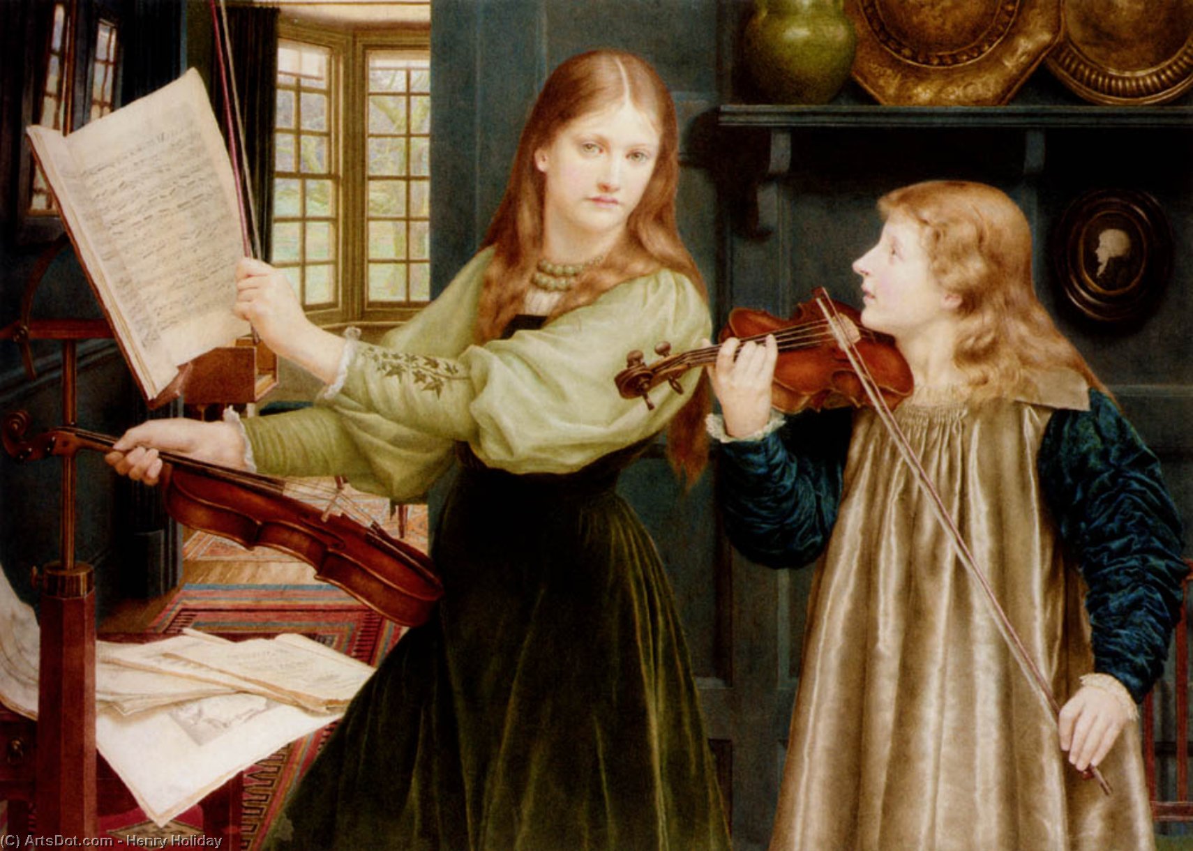 The Duet Portrait Of Alexandra Daughter Of Rev G Kitchin And Winifrid — Henri Holidej
