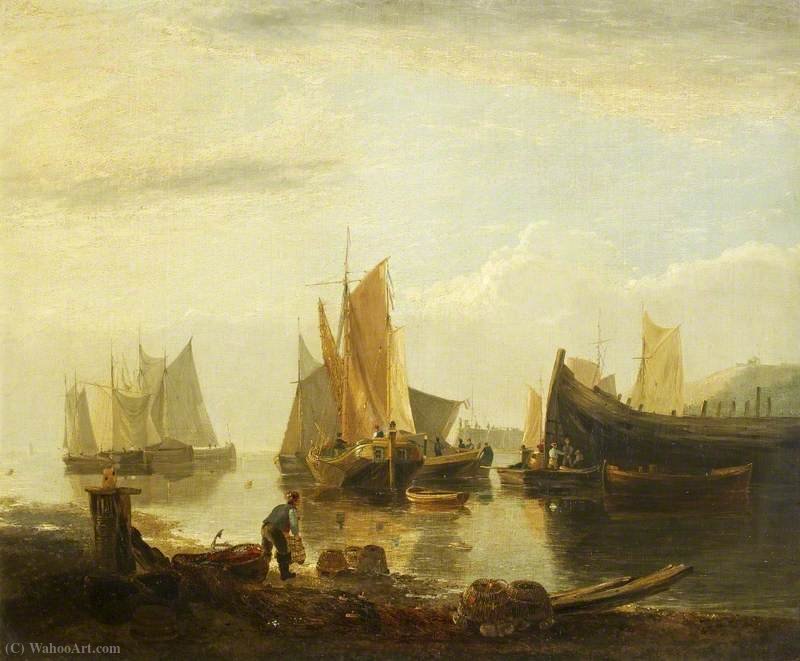 Fishing Boats In A Harbour — George Vincent