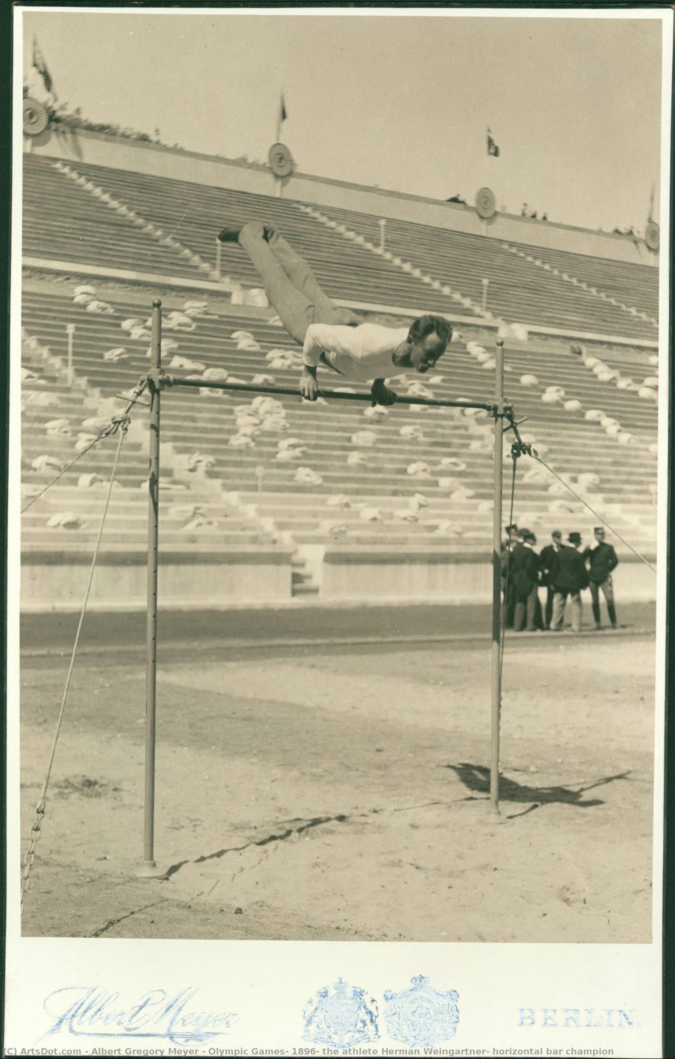 Olympic Games, 1896; The Athlete Herman Weingartner, Horizontal Bar Champion — Albert Gregory Meyer
