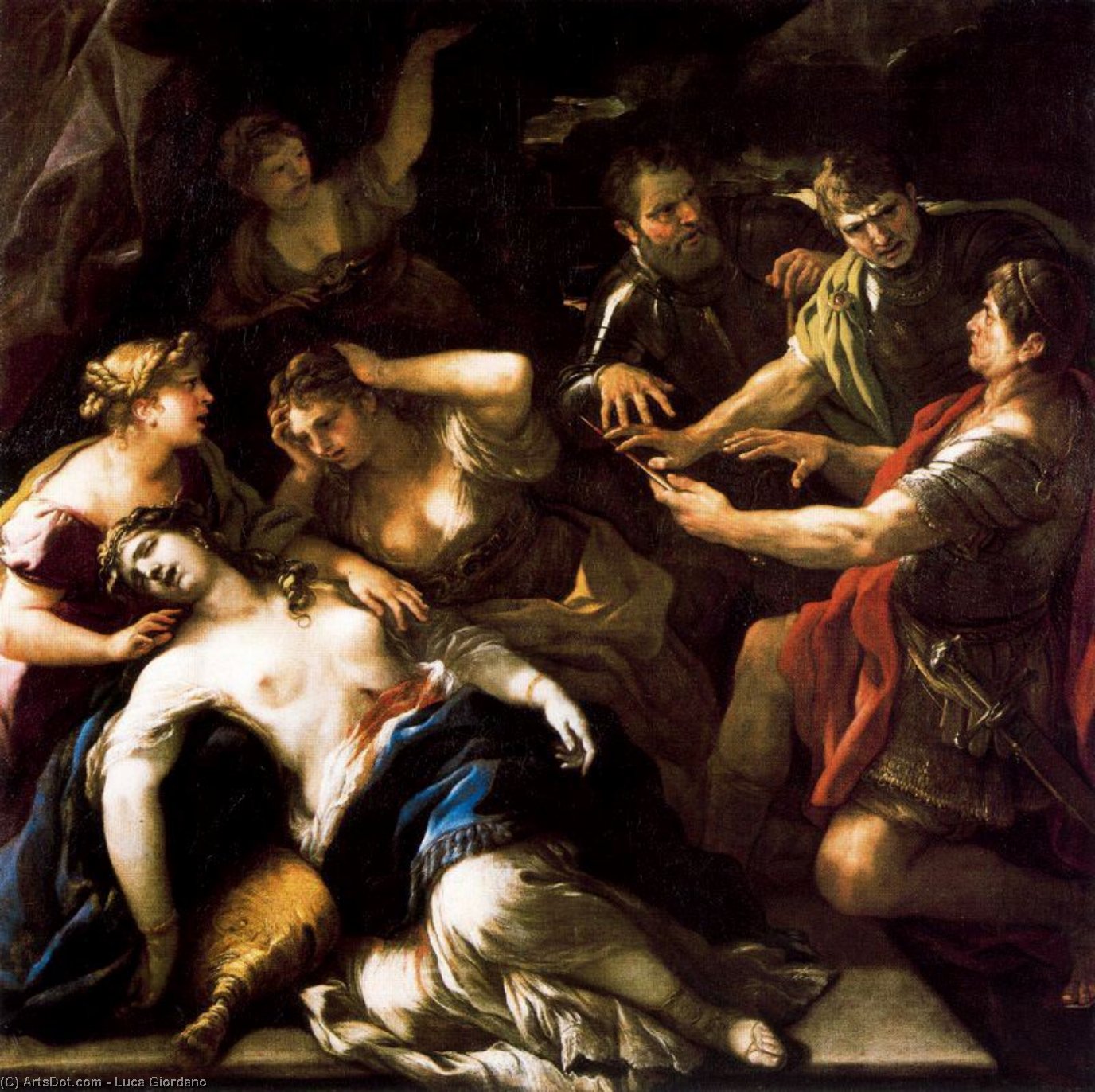 The Oath Of Brutus Against Tarquin The Death Of Lucrecia — Luca Giordano