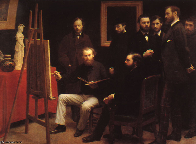 An Atelier In The Batignolles — Henri Fantin-latour