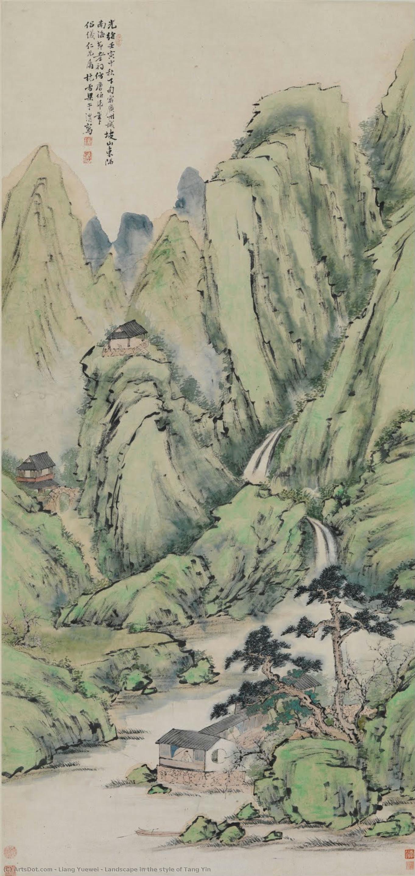 Landscape In The Style Of Tang Yin — Liang Yuewei
