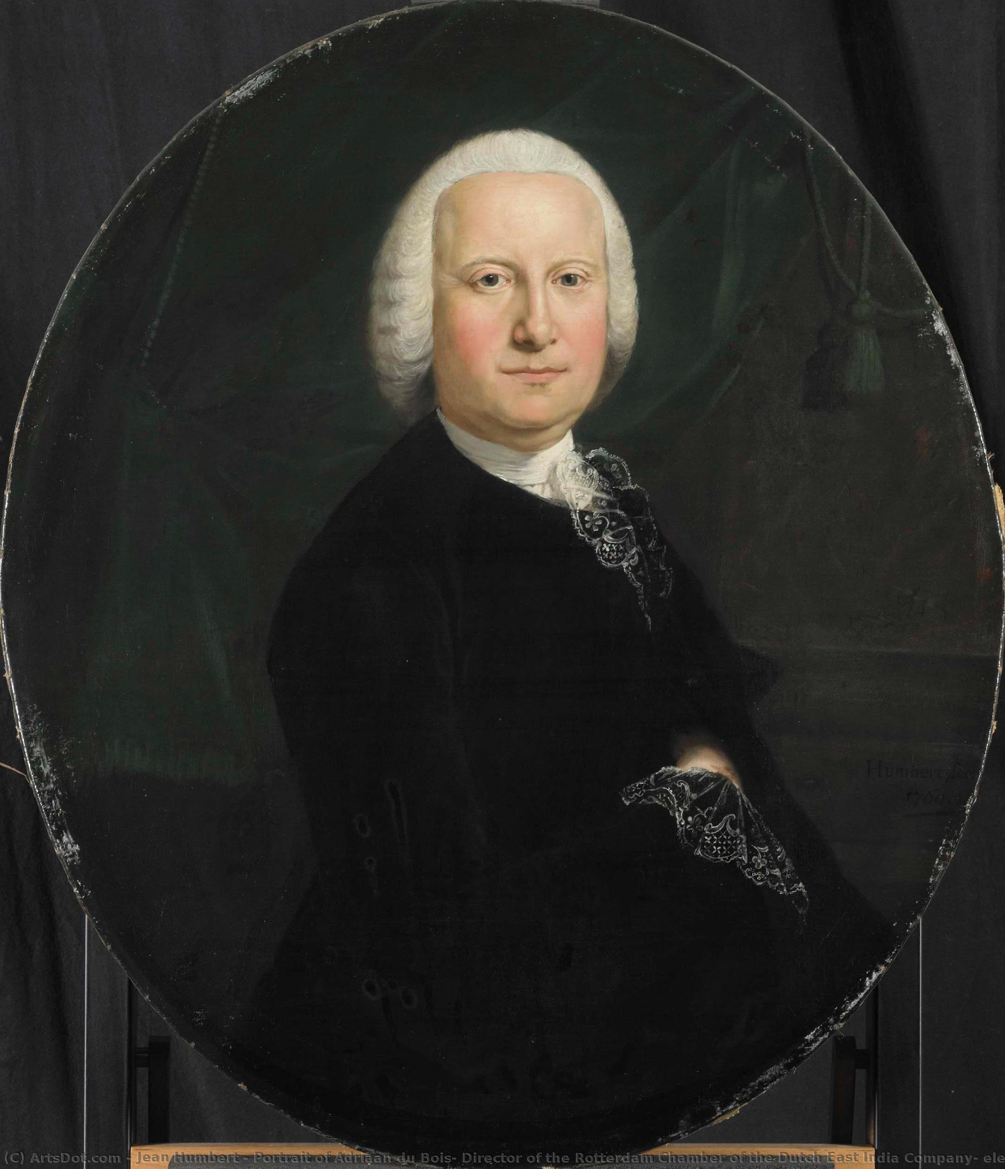 Portrait Of Adriaan Du Bois, Director Of The Rotterdam Chamber Of The Dutch East India Company, Elected 1742, Jean Humbert, 1760 — Jean Humbert De Superville