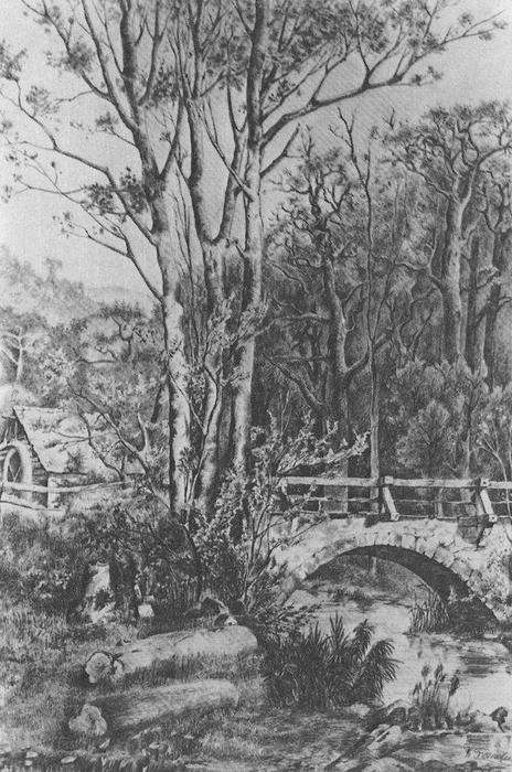 Mill Near The Forest Creek — Konstantin Fyodorovich Bogaevsky