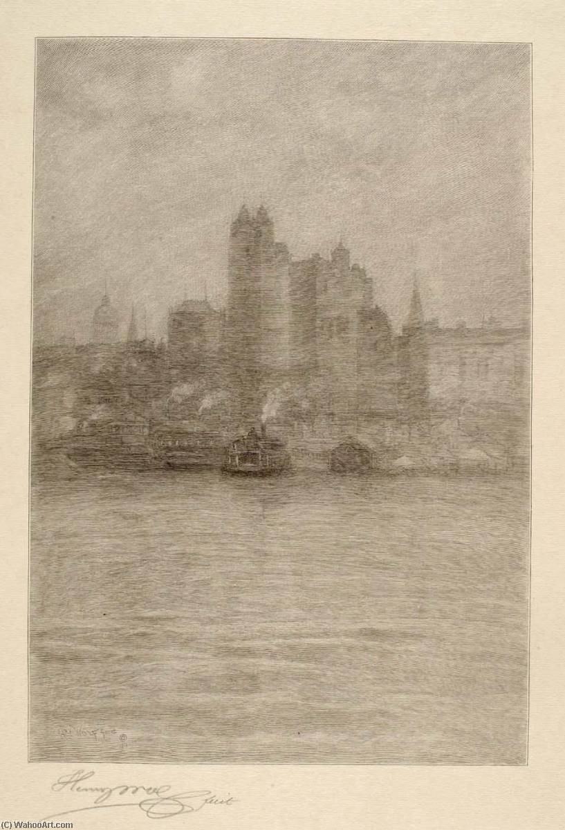 Lower New York In A Mist — Henry Wolf