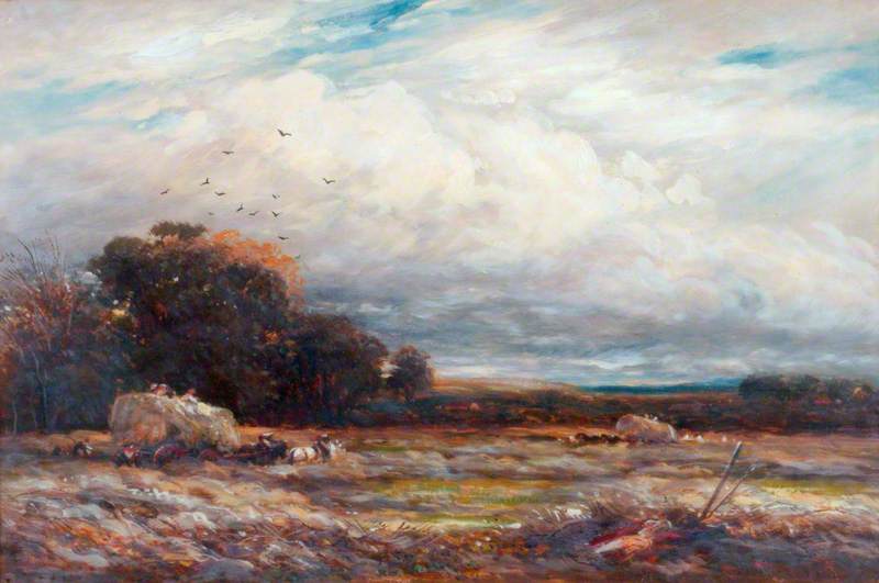 A Hayfield In Surrey — James Orrock