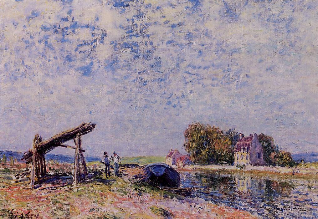 The Loing Canal At Saint Mammes — Alfred Sisley