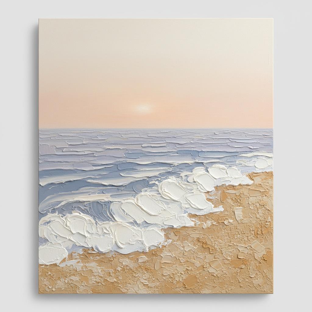 Ethereal Undulations: A Sculptural Study Of Muted Dawn And Infinite Coastal Serenity — David Moreau
