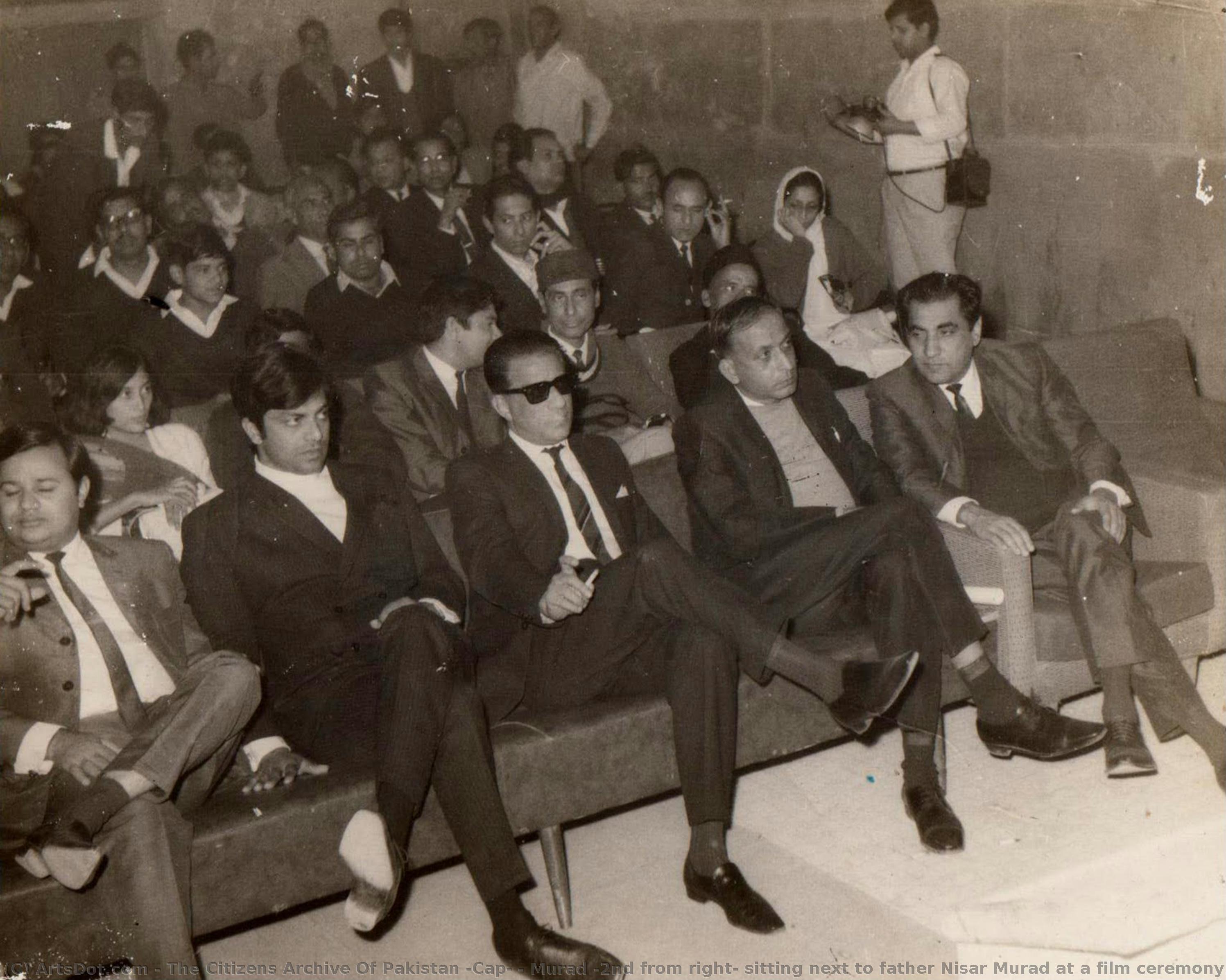 Murad (2nd From Right) Sitting Next To Father Nisar Murad At A Film Ceremony. — The Citizens Archive Of Pakistan (cap)