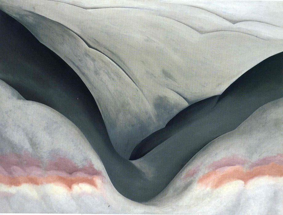 Black Place, Grey And Pink — Georgia O'keeffe