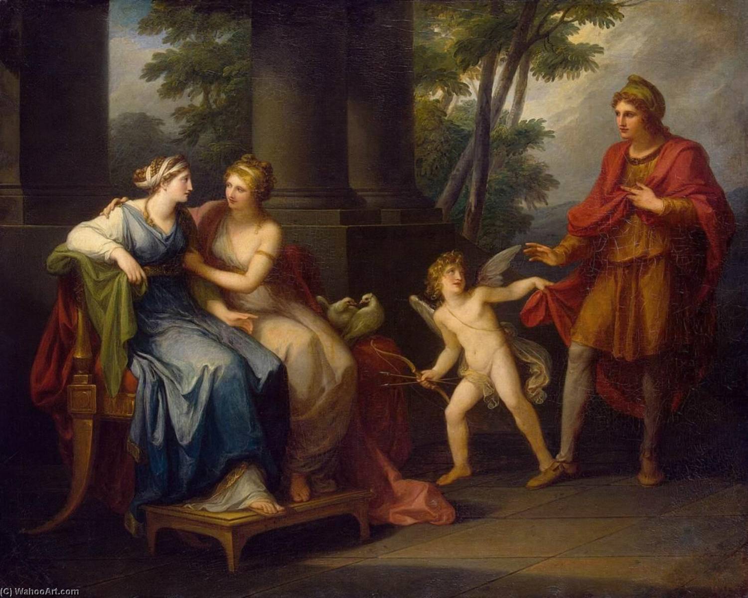Venus Induces Helen To Fall In Love With Paris — Angelica Kauffmann (maria Anna Angelika)