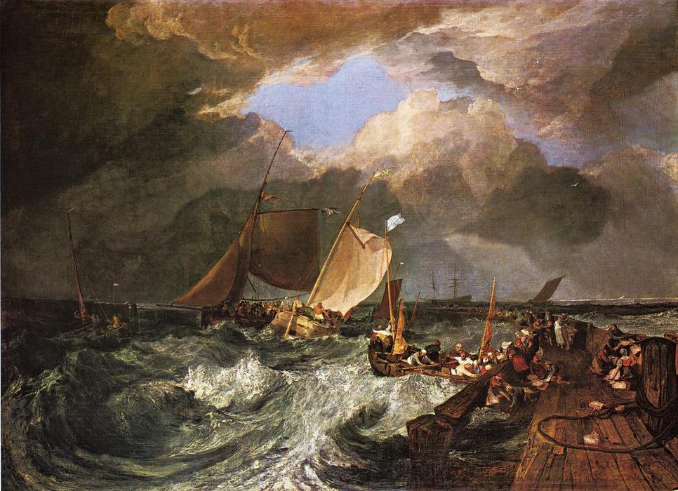 Calais Pier, With French Poissards Preparing For Sea. An English Packeet Arriving — Joseph Mallord William Turner