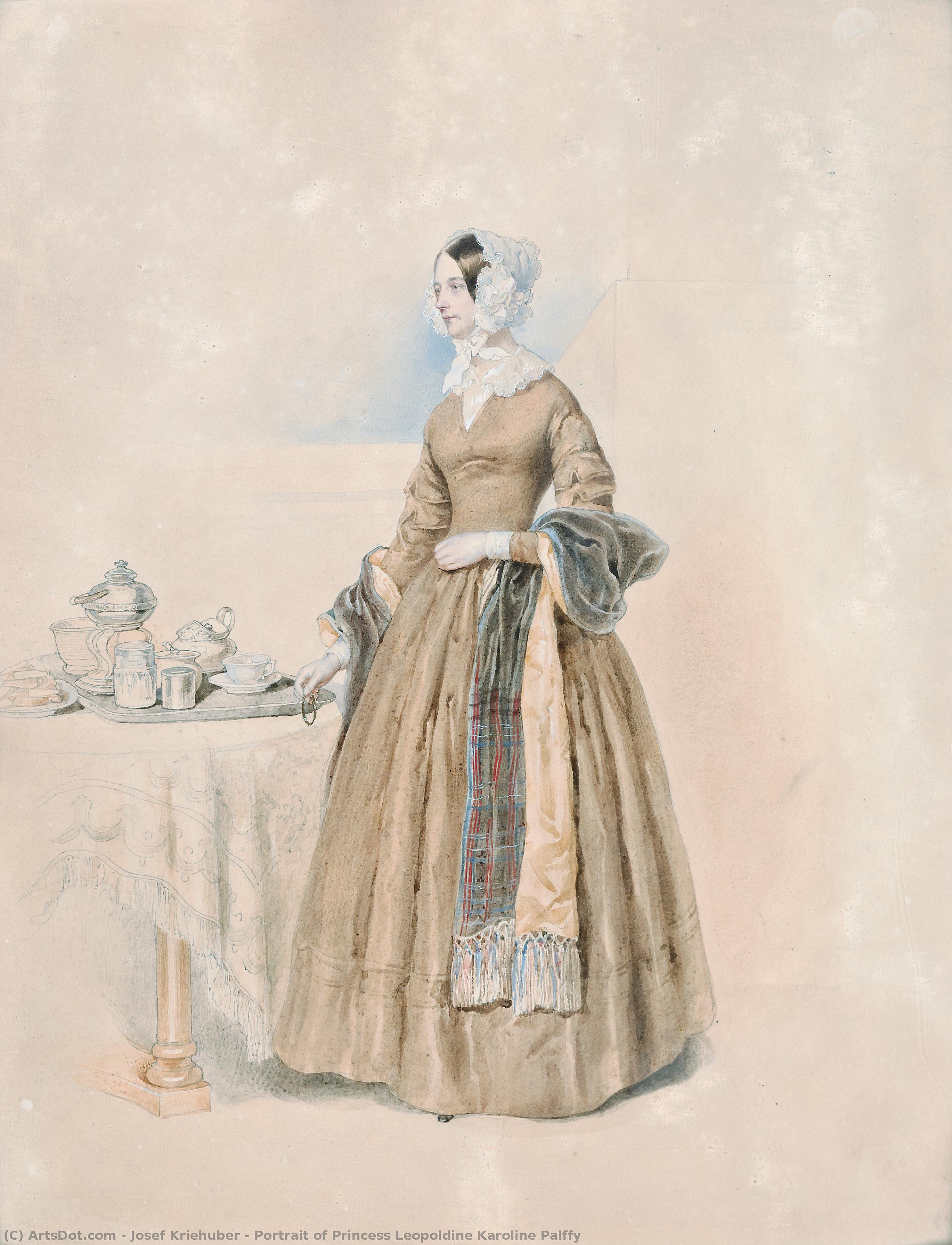 Portrait Of Princess Leopoldine Karoline Palffy — Josef Kriehuber