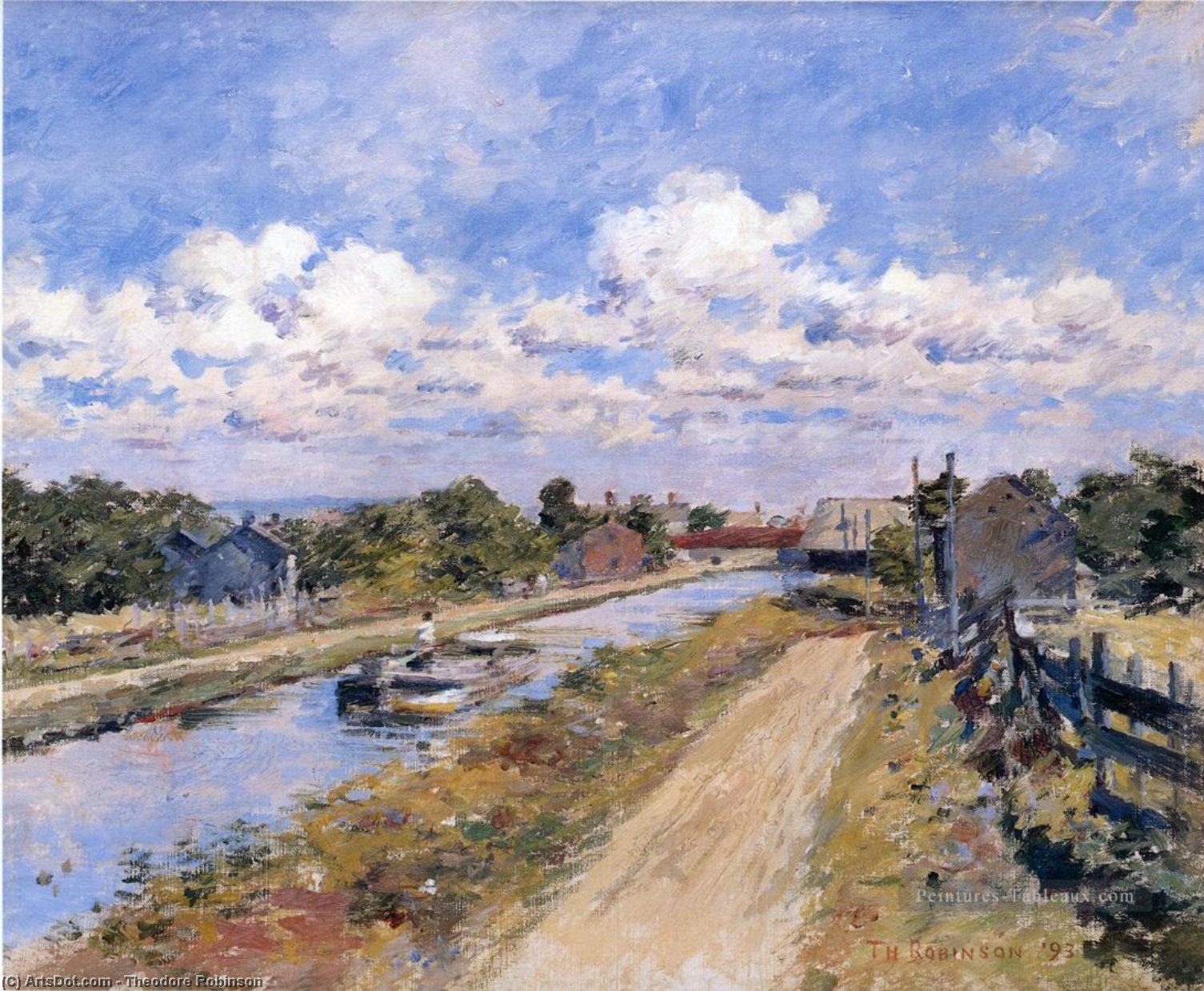 On The Canal (of Port Ben Series) — Theodore Robinson