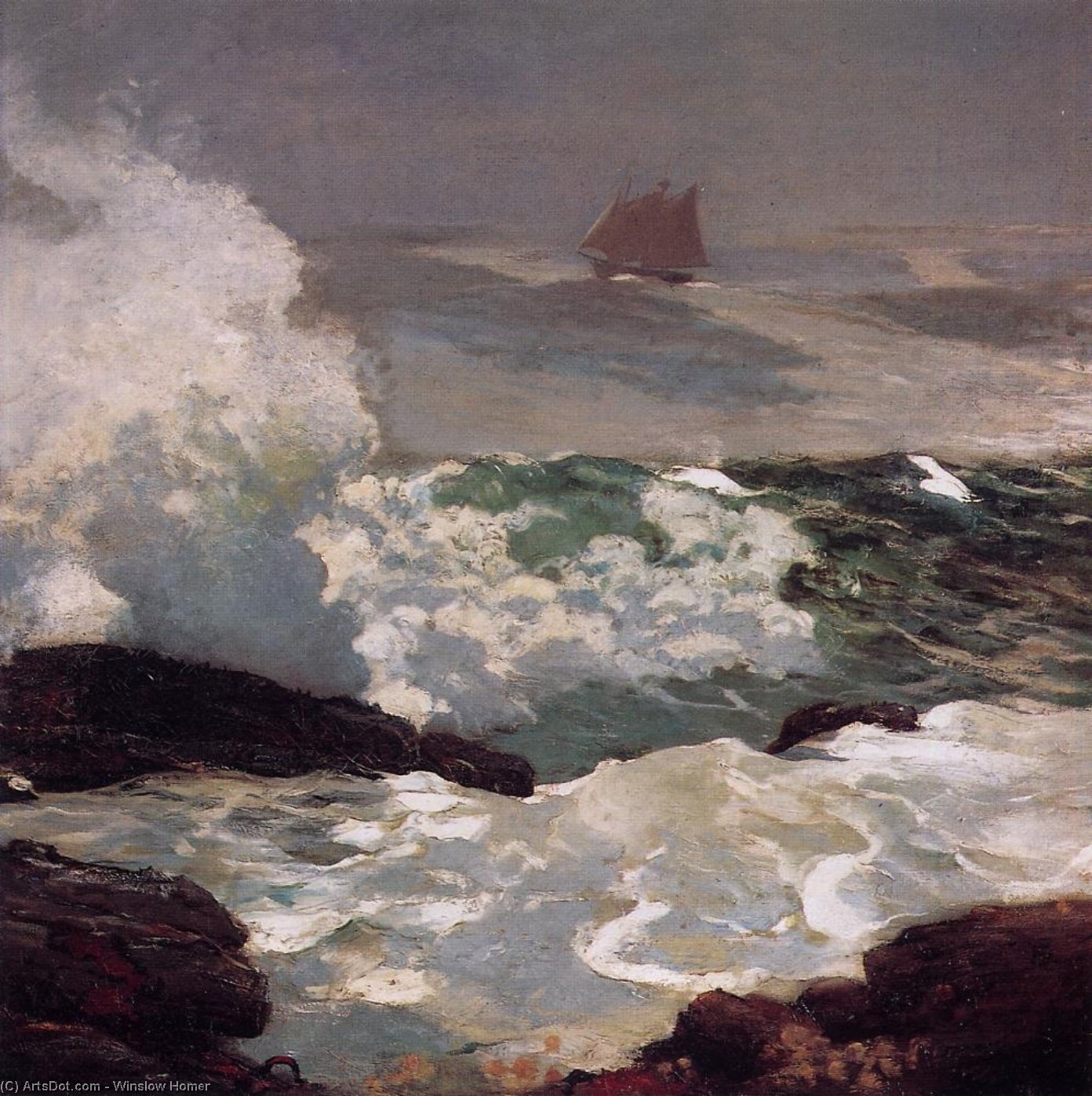On A Lee Shore — Winslow Homer