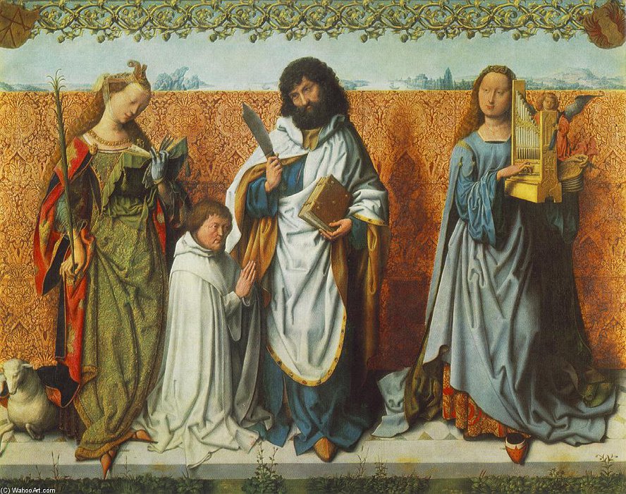 Agnes, St Bartholomew And St Cecilia — Master Of The St Bartholomew Altar