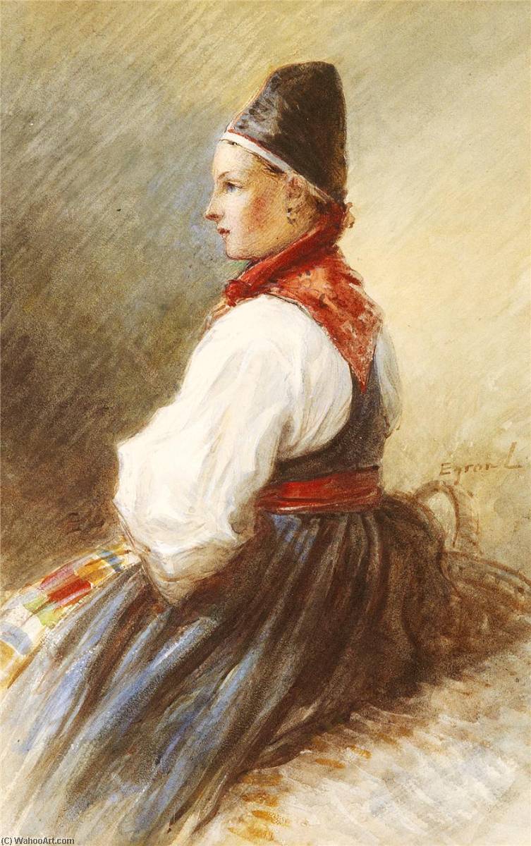 Girl In Folk Costume — Egron Sillif Lundgren