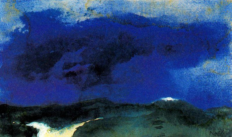 Green Sea With Blue Cloud — Емил Нолде