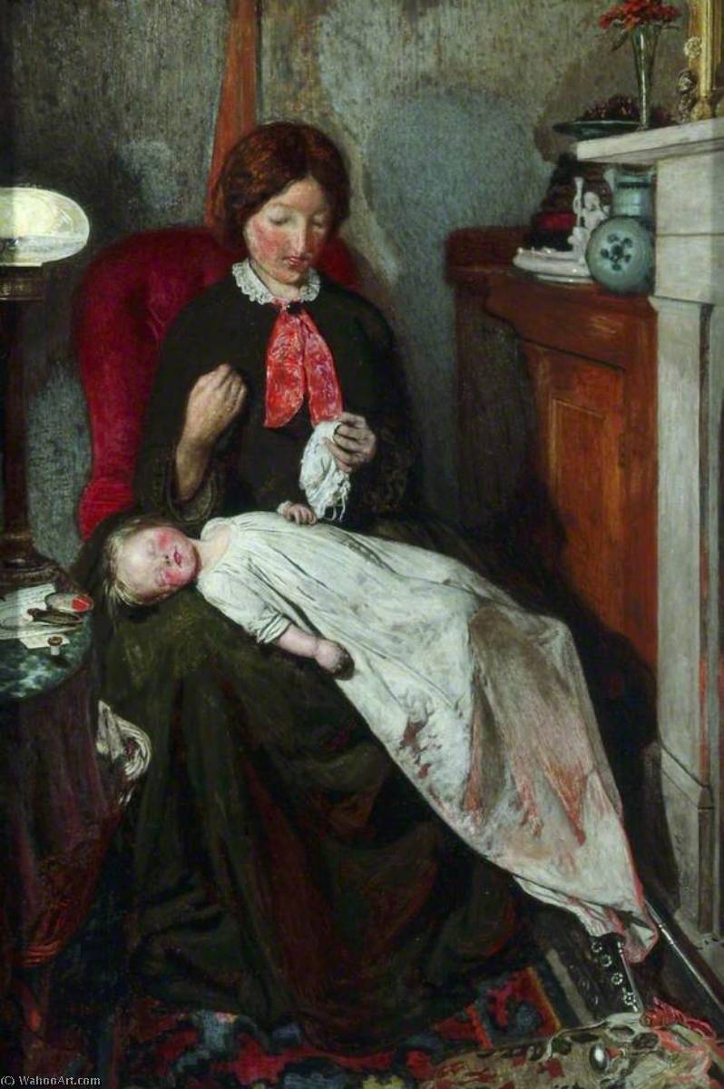 Waiting An English Fireside Of 1854–1855 — Ford Madox Brown