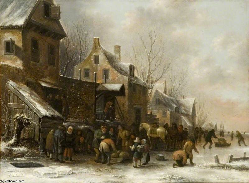 Winter Scene In Holland — Klaes Molenaer