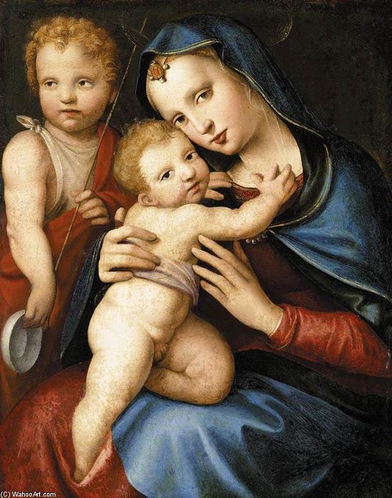 Madonna And Child With The Infant St John The Baptist — Andrea Del Brescianino